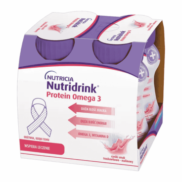 Nutridrink Protein Omega 3, płyn, rześki smak mango-brzoskwinia, 24x125 ml
