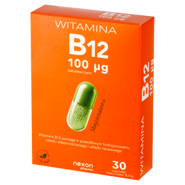 Nexon Pharma, Witamina B12 100 mcg, kapsułki, 30 szt.