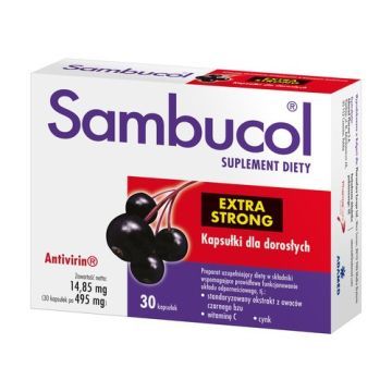 Sambucol Extra Strong, kapsułki dla dorosłych, 30 szt.