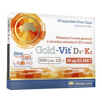 Olimp Gold-Vit D3+K2, 2000 IU+50 µg, kapsułki, 30 szt.