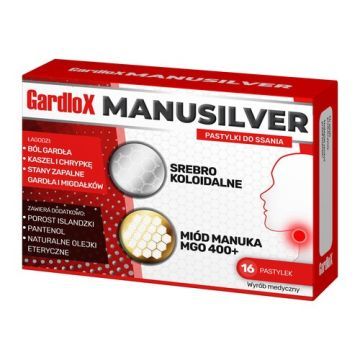 Gardlox Manusilver, pastylki do ssania, 16 szt.