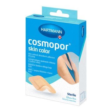 Cosmopor Skin Color, samoprzylepny opatrunek jałowy, 7,2 x 5 cm, 5 szt.
