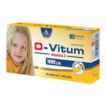 D-Vitum Witamina D 1000 j.m., kapsułki twist-off, 90 szt.