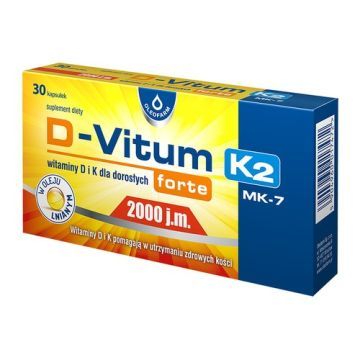 D-Vitum Forte 2000 j.m. K2, kapsułki, 30 szt.