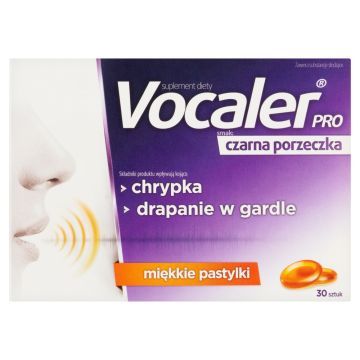 Vocaler PRO, pastylkI do ssania,czarna porzeczka, 30 szt