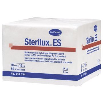 Kompr.jal.Sterilux ES, 17n,10x10, 8w,Hart, 2x25 szt