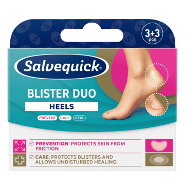 Salvequick Blister Duo Heels, plast.,zapobieg.,ochronne,6szt