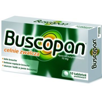 Buscopan, 10 mg, tabletki powlekane, 10 sztuk