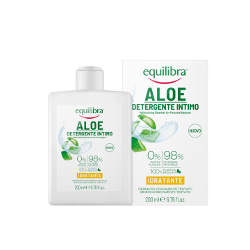 Equilibra, Nawilżający żel aloesowy do higieny intymnej, 200 ml