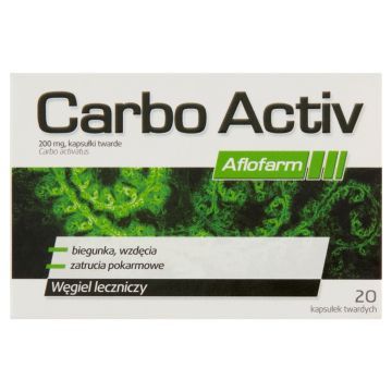 Carbo Activ Aflofarm, kapsułki twarde, 200 mg, 20 szt.