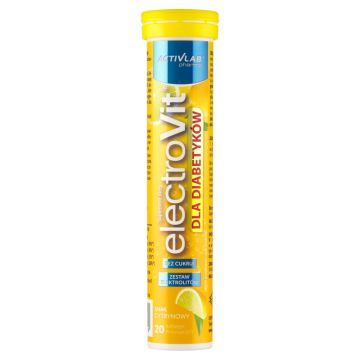 ElectroVit dla Diabetyków, tabletki musujące, smak cytrynowy, bez cukru, 20 szt.