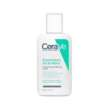 CeraVe, oczyszczający żel do mycia, do skóry normalnej, mieszanej, tłustej, 88 ml