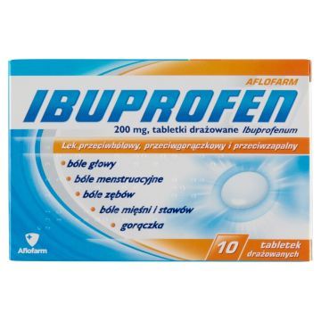 Ibuprofen, 200 mg, tabletki drażowane, 10 szt.