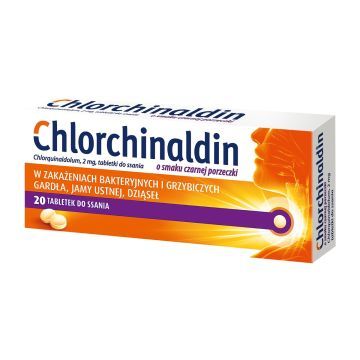 Chlorchinaldin, 2 mg, tabletki do ssania, 20 sztuk