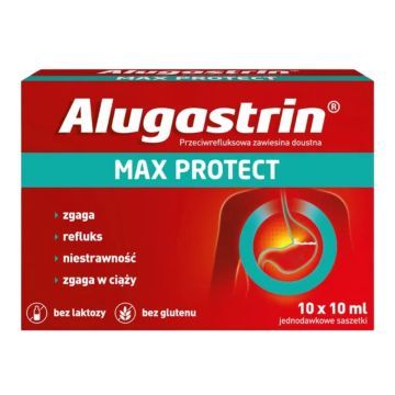 Alugastrin Max Protect, zaw.doustna, 10 x 10 ml