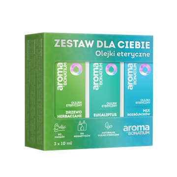 Aroma by Bonatium Zestaw dla Ciebie olejki eteryczne drzewo herbaciane/ eukaliptus/ mix rozbójników 3x10 ml