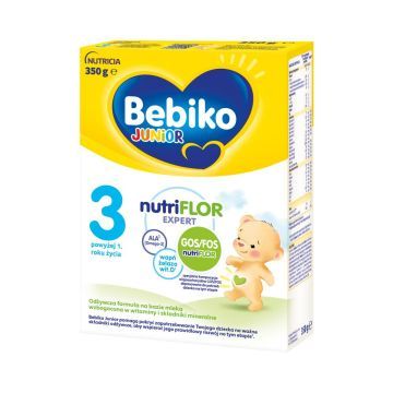 Bebiko Junior 3 NUTRIflor Expert, odżywcza formuła na bazie mleka, powyżej 1. roku życia, proszek, 350 g