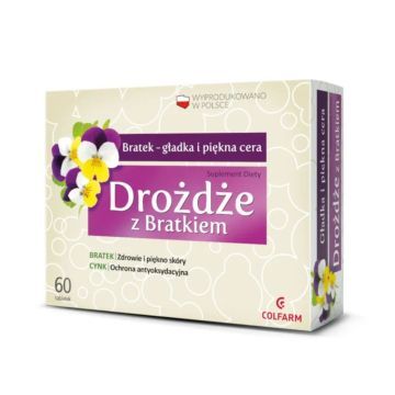 Drożdże z bratkiem, tabletki, 60 szt.