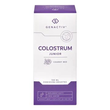 Colostrum Junior Czarny Bez Genactiv, zawiesina, 150 ml