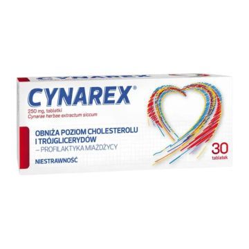 Cynarex, Cynarae herbae extractum siccum, 250 mg, tabletki, 30 sztuk