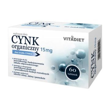 Cynk organiczny 15 mg, tabl., 60 szt