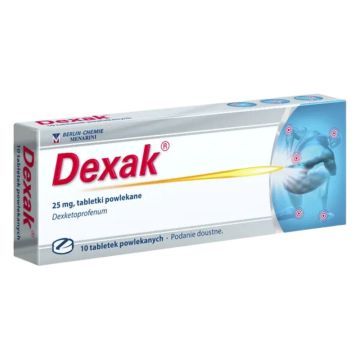 Dexak, 25 mg, tabletki powlekane, 10 szt.