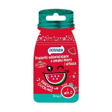 Drażetki odświeżające o smaku mięty i arbuza, bez cukru, 16 g