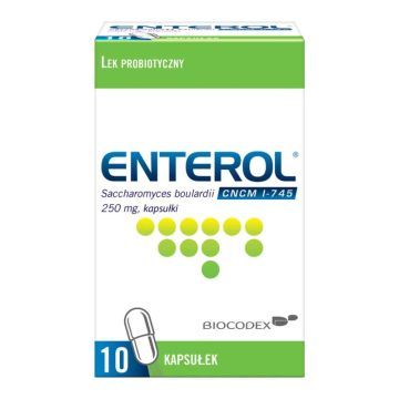 Enterol, 250 mg, kaps.twarde,(i.rów),Grecja, 10 szt 