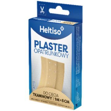 HELTISO, Plaster opatrunkowy do cięcia tkaninowy 1mx 6cm, 1 szt.