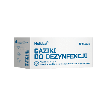 Heltiso gaziki do dezynfekcji, nasączone alkoholem