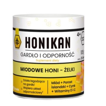Honikan Gardło i Odporność Miodowe Honi, żelki, 30 szt.