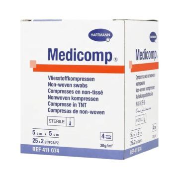 Kompr.wlokn.n/j.Medicomp, 5x5, 4w, 100szt