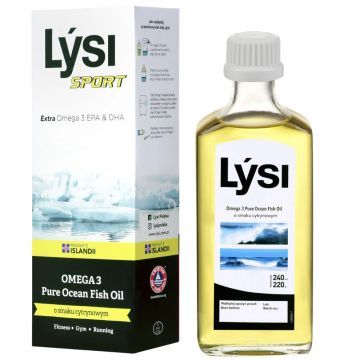 Lysi Sport Omega 3 Pure Ocean Fishoil, sm.cytr., 240 ml	