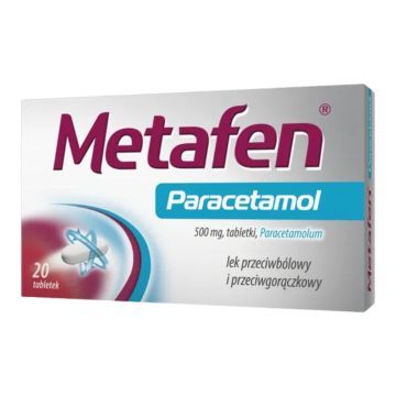 Metafen Paracetamol, 500 mg, tabl., 20 szt
