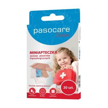 Miniapteczka, zestaw plastrów hipoalergicznych Pasocare, 20 szt.