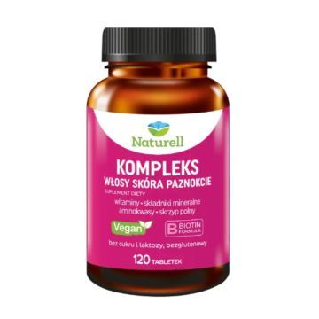 Naturell Kompleks Wlosy Skora Paznokcie, tabl., 120 szt