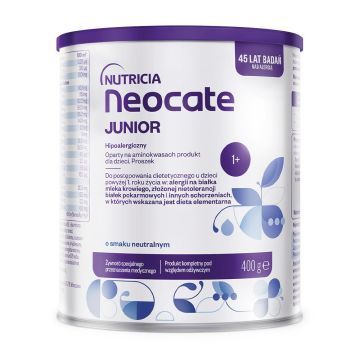 Neocate Junior 1+, żywność specjalnego przeznaczenia medycznego o smaku neutralnym, 400 g
