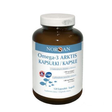 Norsan, Omega-3 Arktis z naturalnym olejem z dorsza arktycznego, kaps., 120 szt