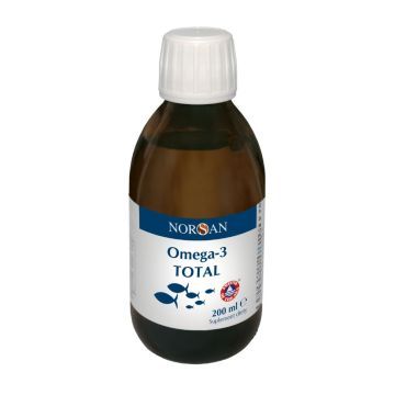 Norsan, Omega-3 Total z naturalnym olejem rybnym, smak naturlany , 200 ml