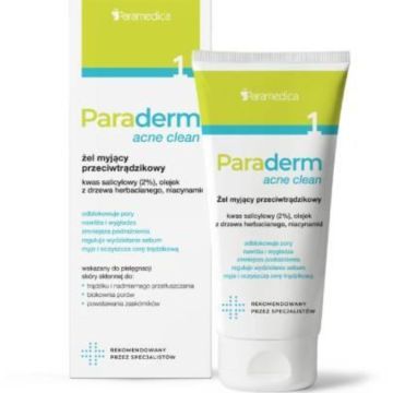 Paraderm Acne Clean, myjący żel przeciwtrądzikowy, 150 g
