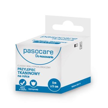 Pasocare, przylepiec tkaninowy, 5 m x 5 cm, 1 szt.