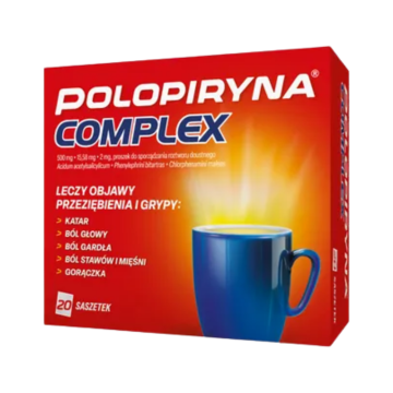 Polopiryna Complex, proszek do sporządzania roztworu doustnego, 20 saszetek