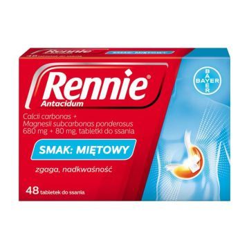 Rennie Antacidum,680mg+80mg,tabl.d/rozg(i.rów)MDZ,Hol,48szt