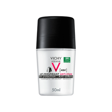 Vichy Homme, antyperspirant w kulce przeciw śladom na ubraniach, 48h, 50 ml