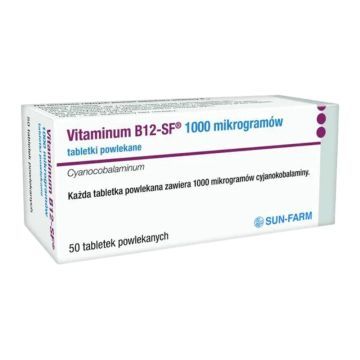 Vitaminum B12-SF, 1000 mikrogramow, tabl.powl., 50 szt