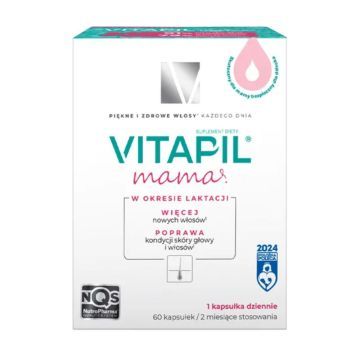 Vitapil Mama, wypadanie włosów po ciąży i podczas karmienia piersią, kapsułki twarde, 60 szt.