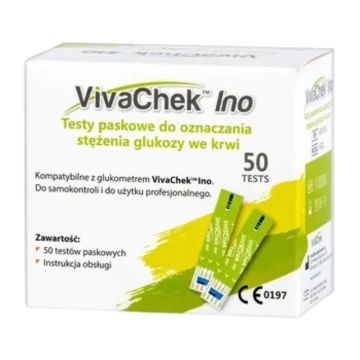 VivaChek Ino, test,paskowy,d/oznacz.stez.gluk.we krwi,50szt