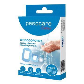 Pasocare, plastry wodoodporne Plus, 14 szt.