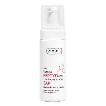 Ziaja Med, kuracja PEPTYDowa + antyoksydacja SAP, pianka do mycia twarzy, 150 ml