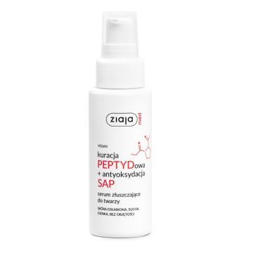 Ziaja Med, kuracja PEPTYDowa + antyoksydacja SAP, serum złuszczające do twarzy, 50 ml